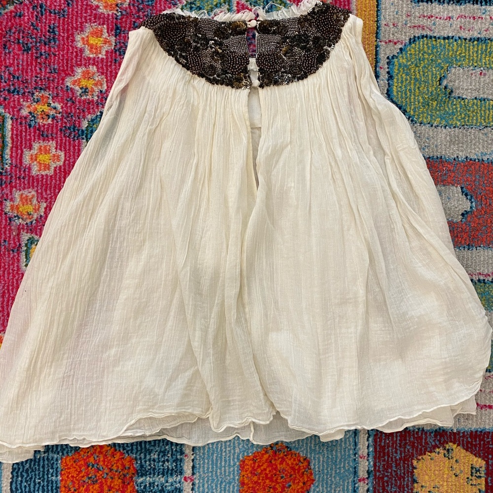 Ecoté linen beaded top - Picture 4 of 5
